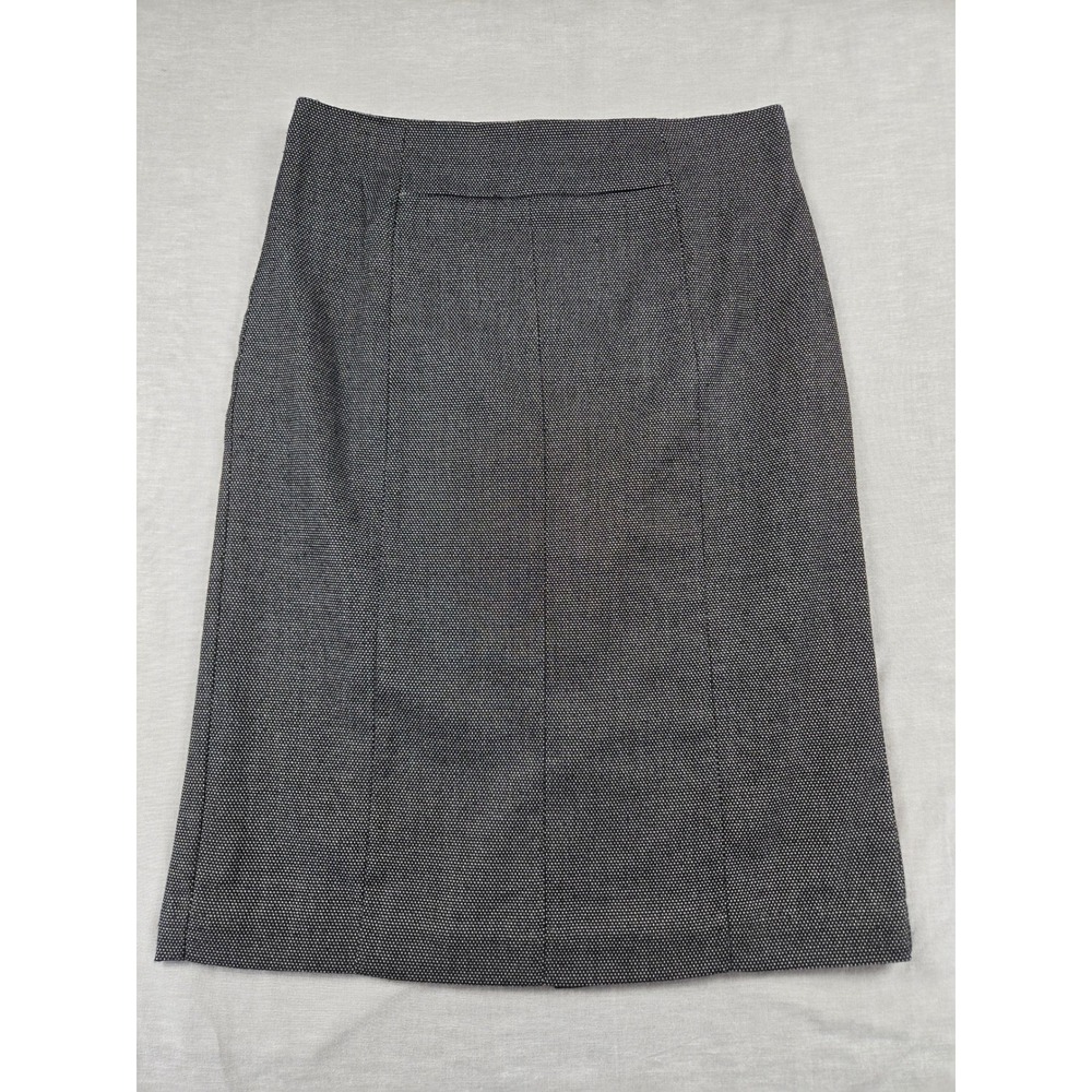 Worthington Womens Black White Micro Pattern Pencil Skirt Size 10 Lined Career